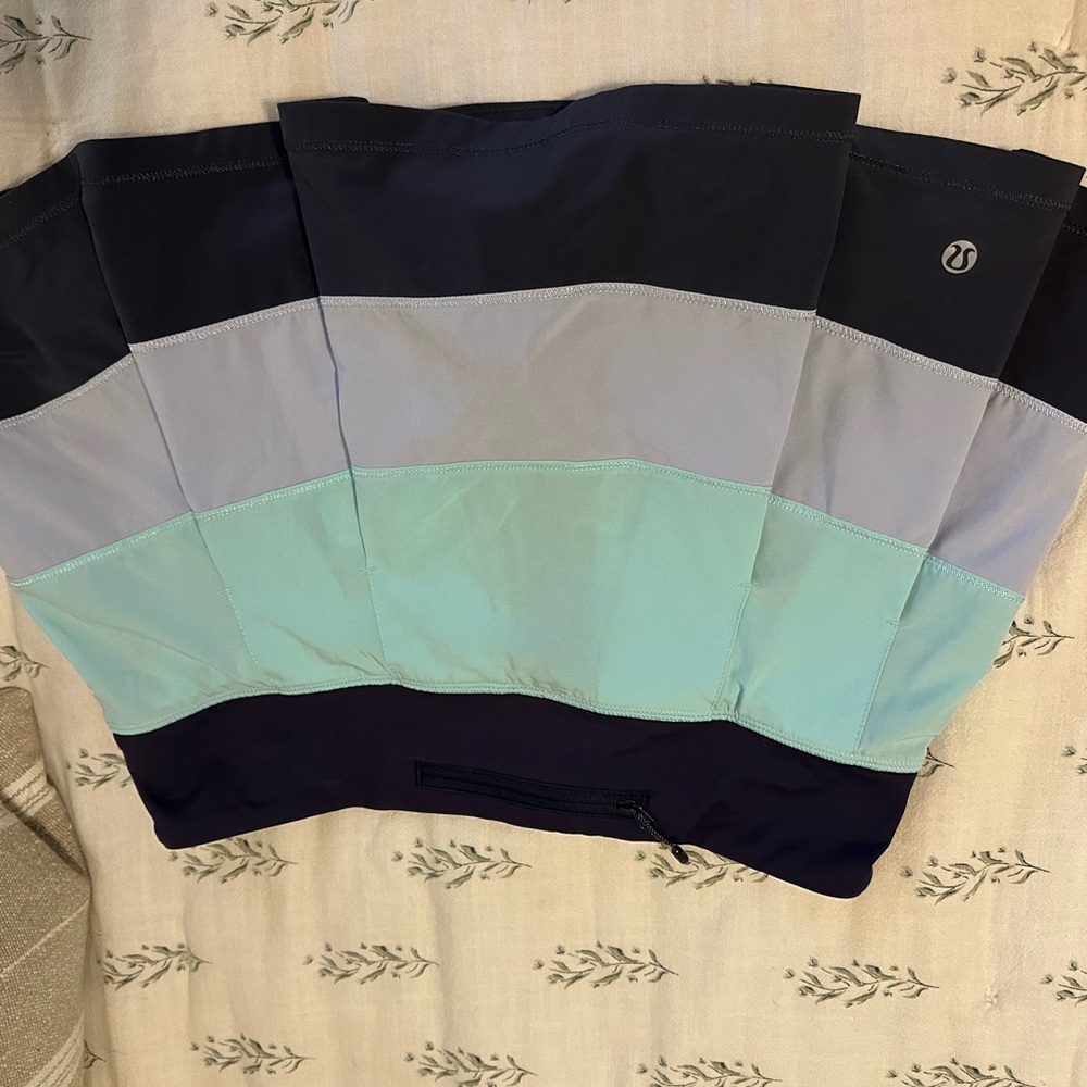 Striped lululemon tennis skort